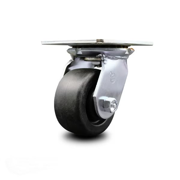 4 Inch Heavy Duty Top Plate Polyolefin Swivel Caster with Roller Bearing SCC, Service Caster, Mfr#: SCC-35S420-POR